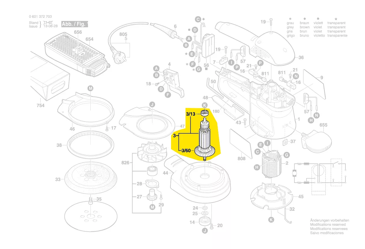 Induit pour GEX 125 AC BOSCH